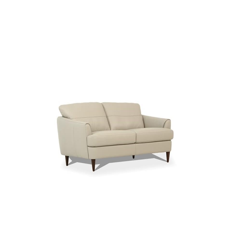 Acme Tacoma Leather Loveseat In Beige